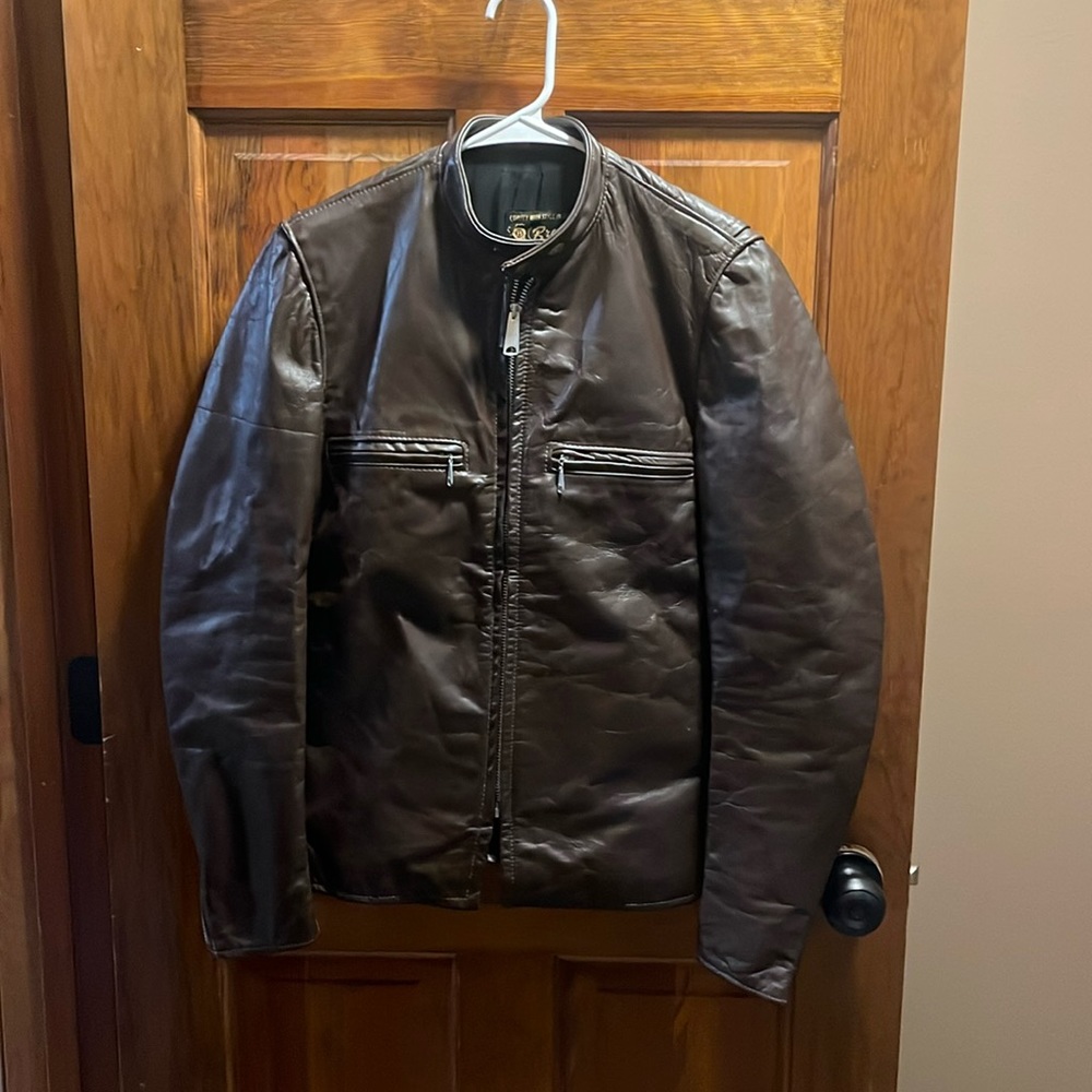 Vintage 60s/70s Brooks Leathers Brown Leather Jacket Size 32